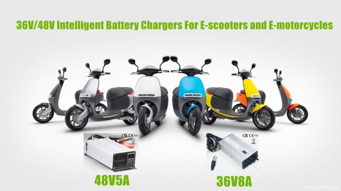 Kurşun Asit / Lityum Pil Paketleri İçin Elektrikli Mobilite Scooter 48V 4A Pil Şarj Cihazı